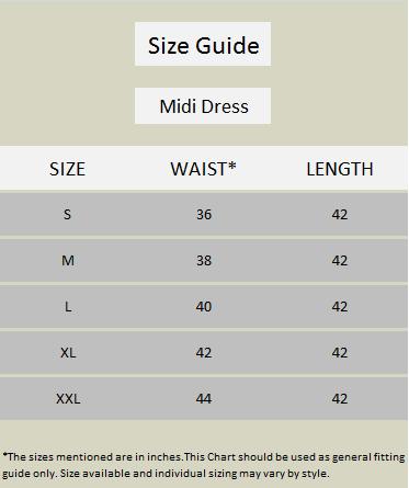 Trend Arrest Women's Polyester Stylish Midi Dress