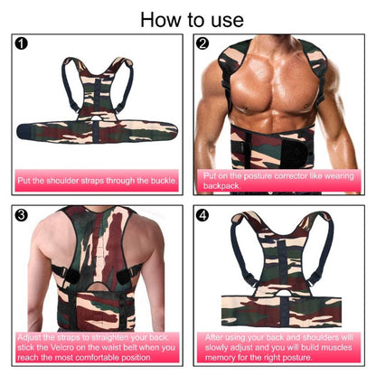 Posture correct beltBack Brace Military Print