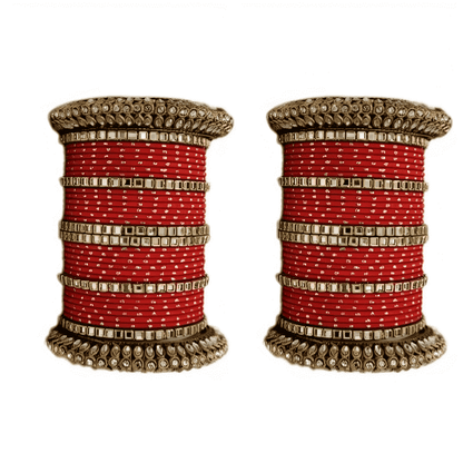 Set of 2 Traditional Partywear Oxidised Bangles Set