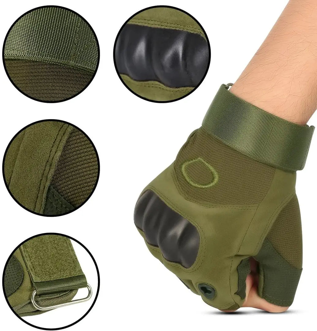 GymWar Weight Lifting Gym Gloves ? Rubber Padded Gloves for Men Women Workout | Weight Lifting Straps for Heavy Lifting Unisex (Free Size) (Green)